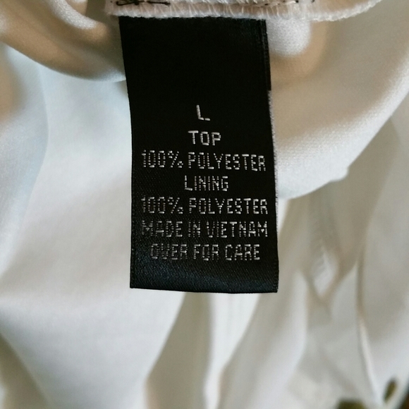 iz Byer white & black sleeveless cutout trapeeze blouse - Picture 4 of 4